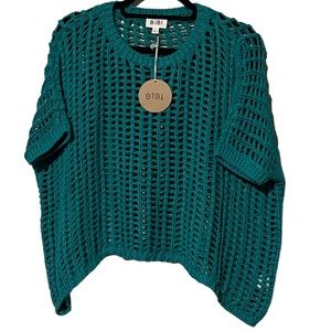 Bibi NWT Shortsleeve Crochet Top